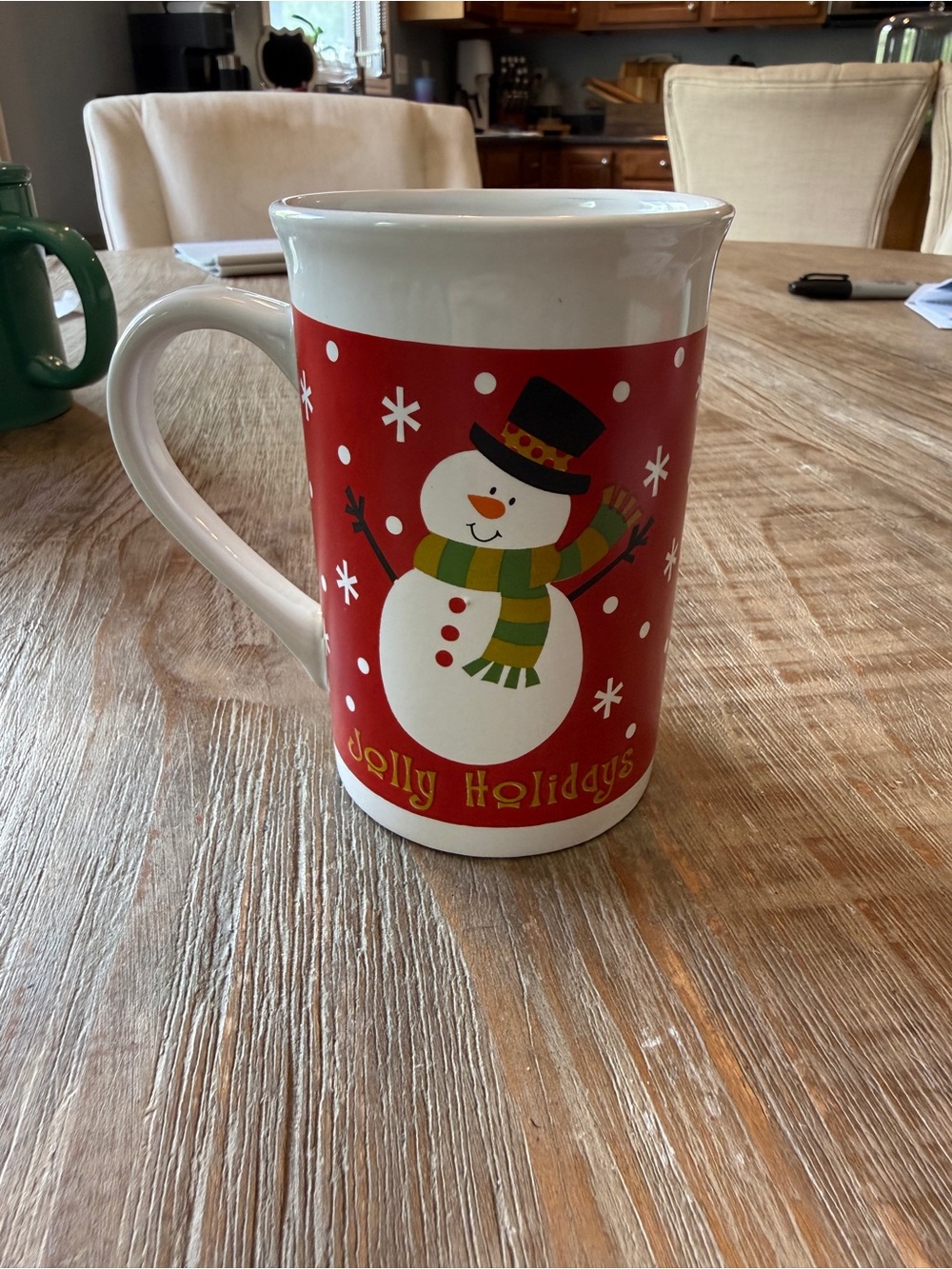 Royal Norfolk Red Snowman Ceramic Mug
